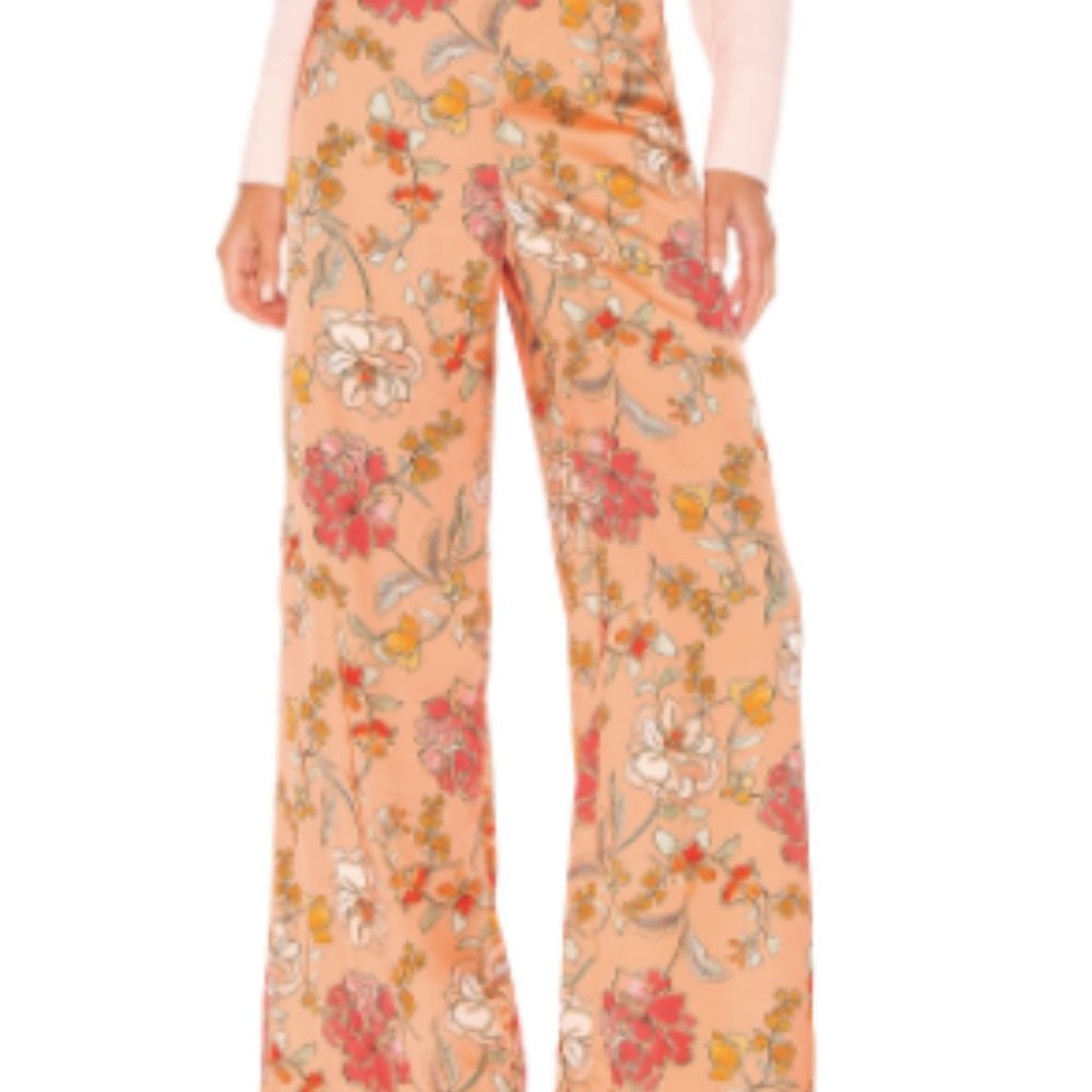 NWT Revolve Majorelle Satin Floral Pants